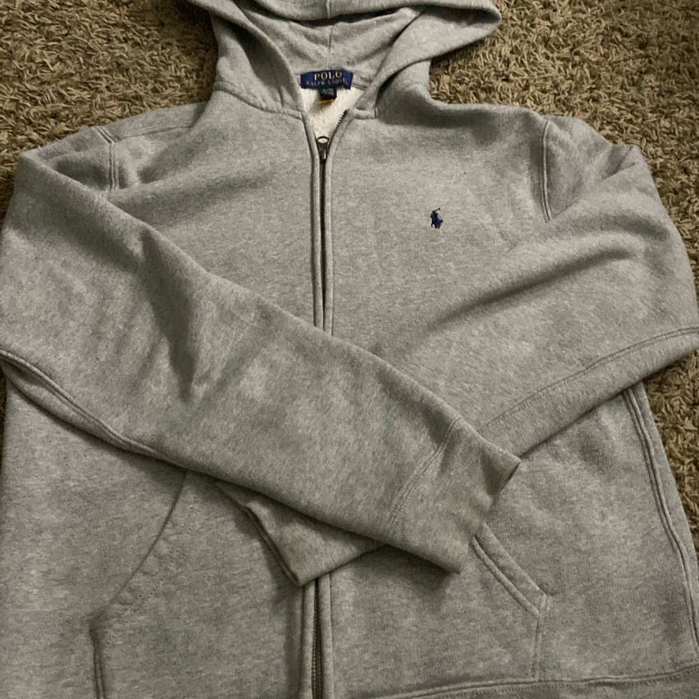Grey polo Ralph Lauren zip up jacket